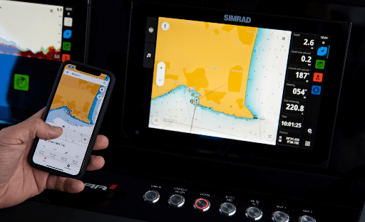 Integrovan� s aplik�ciou Simrad� Companion