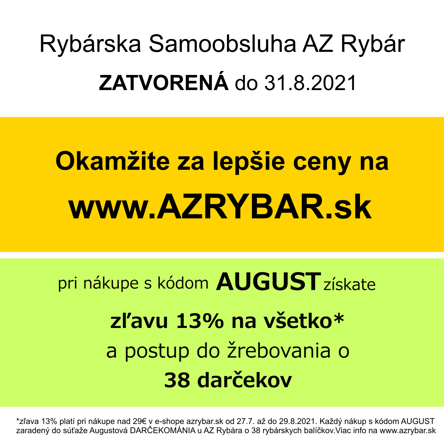 Predaja AZ Rybr ZATVOREN