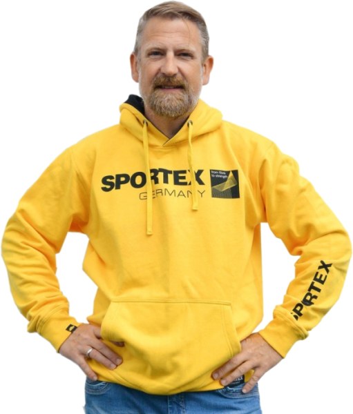 SPORTEX Hoodie mikina s kapucňou - žltá