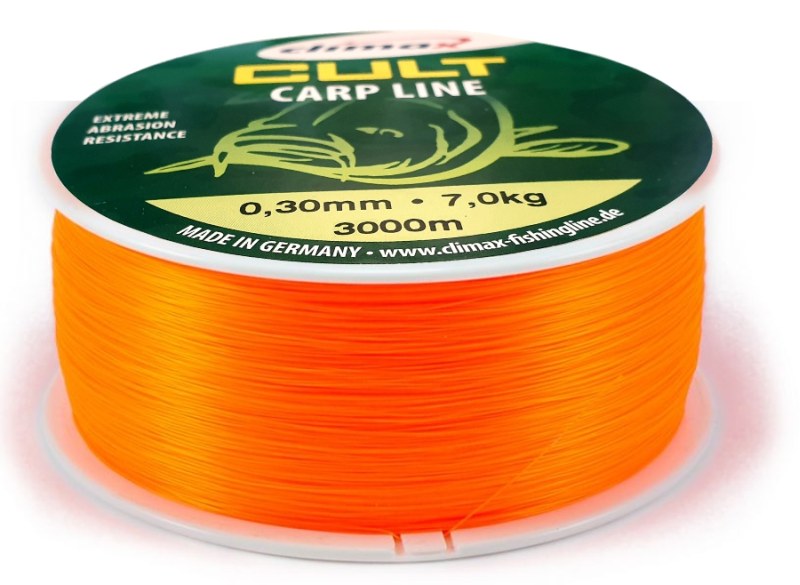 Kaprový silon CLIMAX Cult Carpline 600m - fluo oranž.