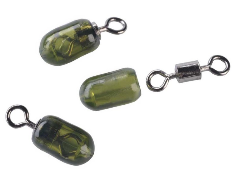Obratlík plus stoper Feeder Swivel beads 10ks - zelený