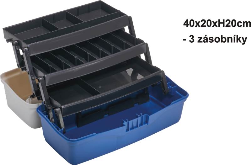 Rybársky kufrík - tri poschodia - 40x20x20cm
