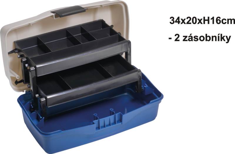Rybársky kufrík - dve poschodie - 34x20x16cm