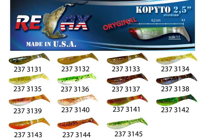 Gumová nástraha RELAX KOPYTO 2,5 LAMINATED - 6,2cm