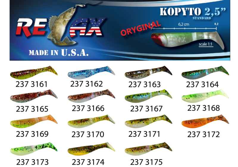 Gumová nástraha RELAX KOPYTO 2,5 LAMINATED - 6,2cm