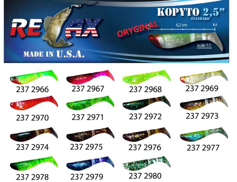 Gumová nástraha RELAX KOPYTO 2,5 STANDARD - 6,2cm