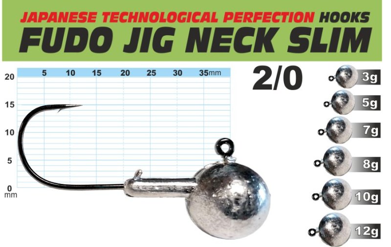 FUDO jig s krčkom 5ks -2/0