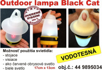 Black Cat Outdoor lampa so 4 funkciami.